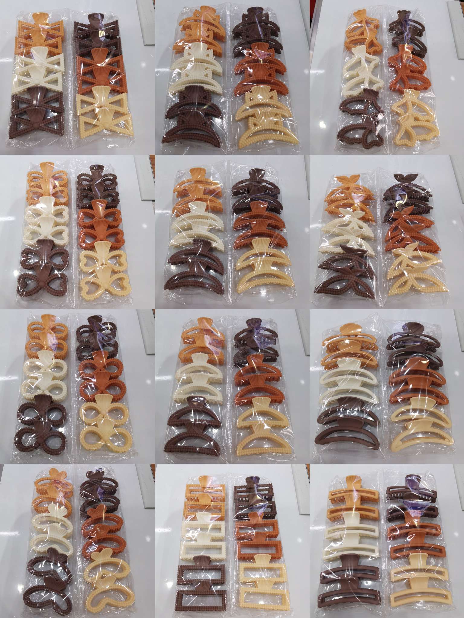 The popular double-layered transparent hair clip for bathing and taking a shower, the strange hand claw, Haishen accessories, factory direct sales Item Picture