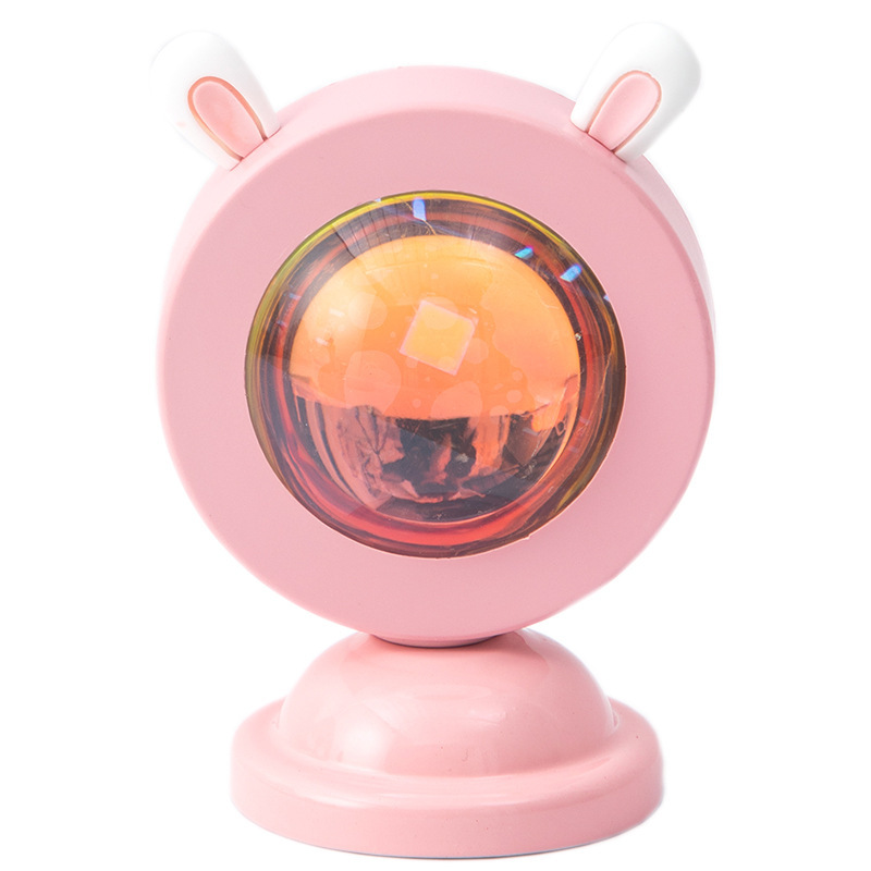 Net red sunset lights never set projection lights rainbow color RGB pink sunset atmosphere mini desk lamp 753 Item Picture