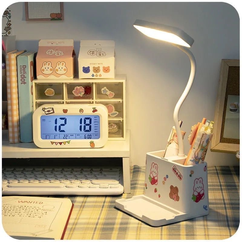 ins Desk lamp dedicated to study dormitory writing homework Charging bedroom bedside fashion children girls desk eye protection lamp 863 Item Picture