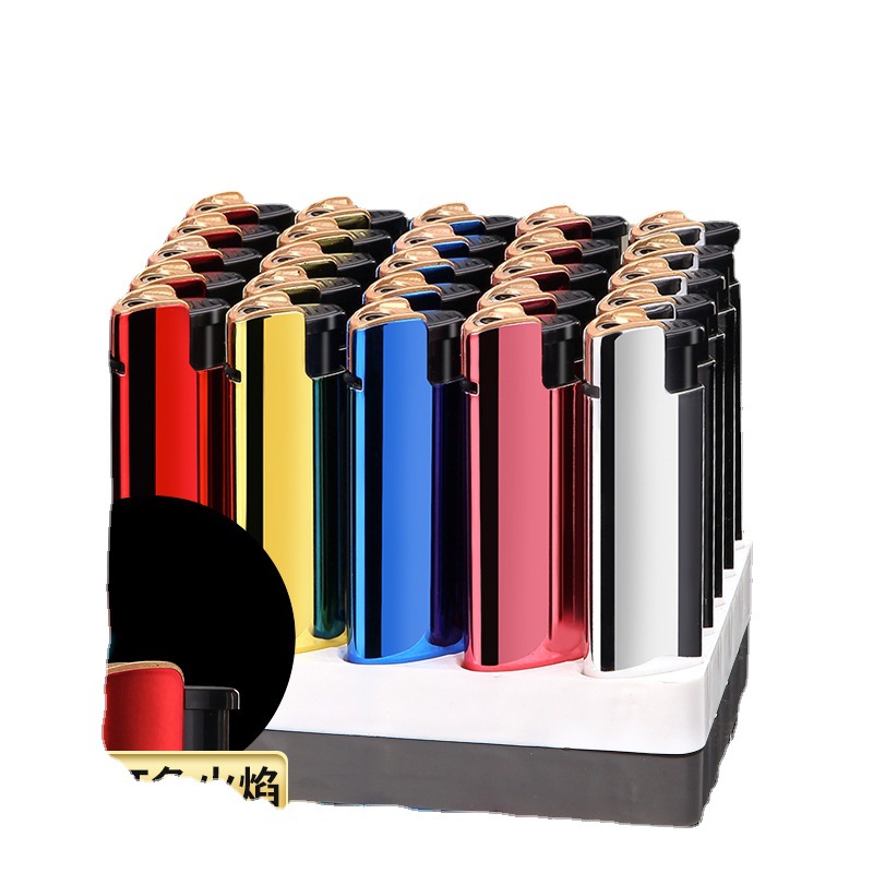 Manufacturers wholesale metal inflatable windproof lighter printing advertising LOGO laser engraving disposable lighter 580 Item Picture