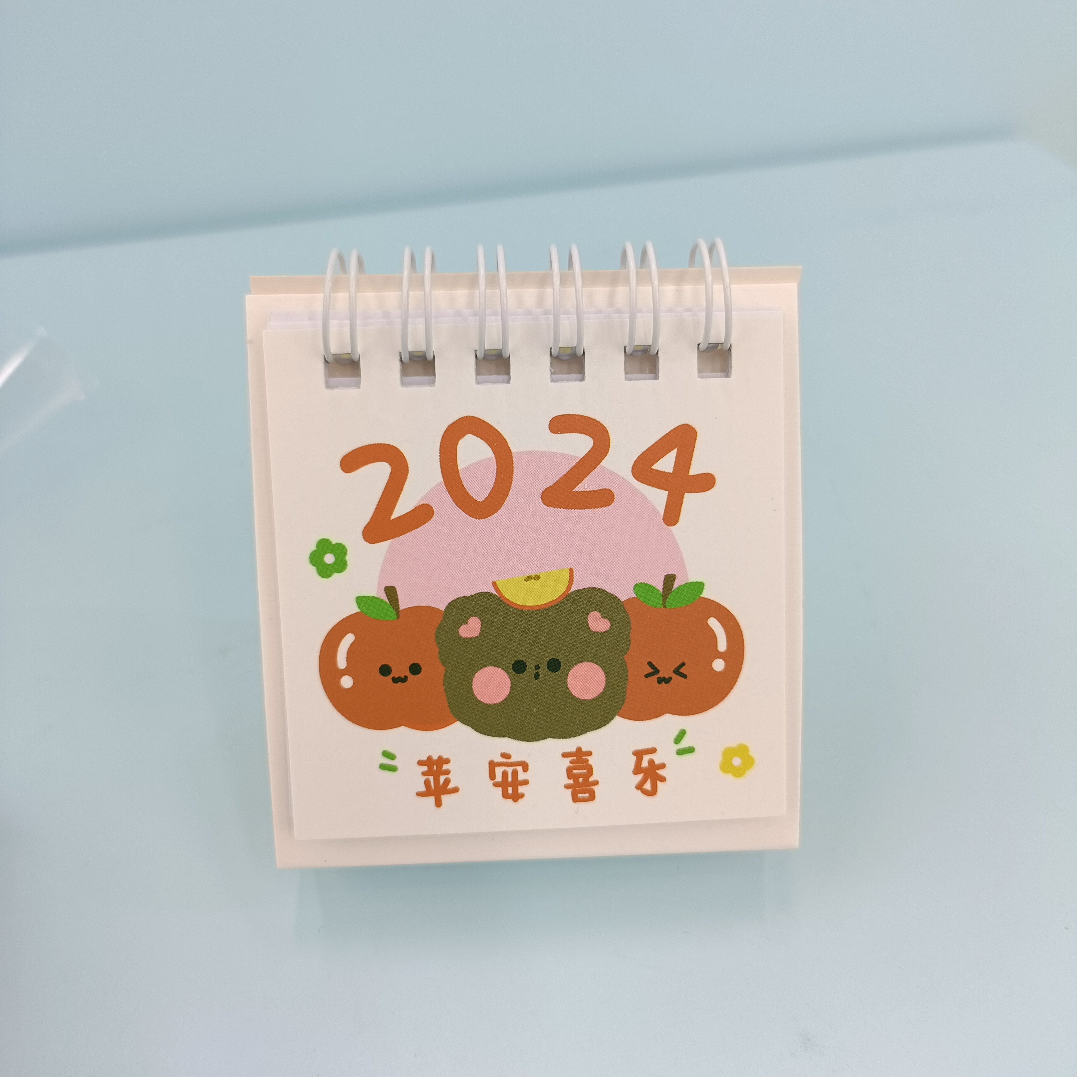 2024 Cute mini Text desk calendar, a simple and artistic student calendar notebook Specification image