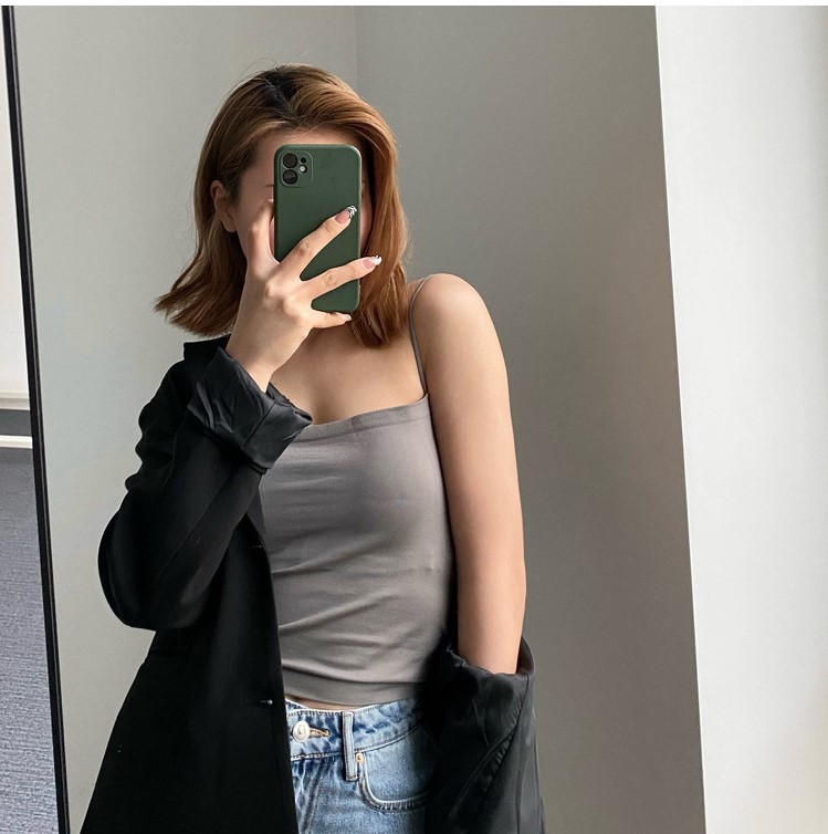 Korean version of the beautiful back halter with chest inside with chest pad Spice Girl bottom wrap chest one-piece vest wearing top 619 Specification drawing