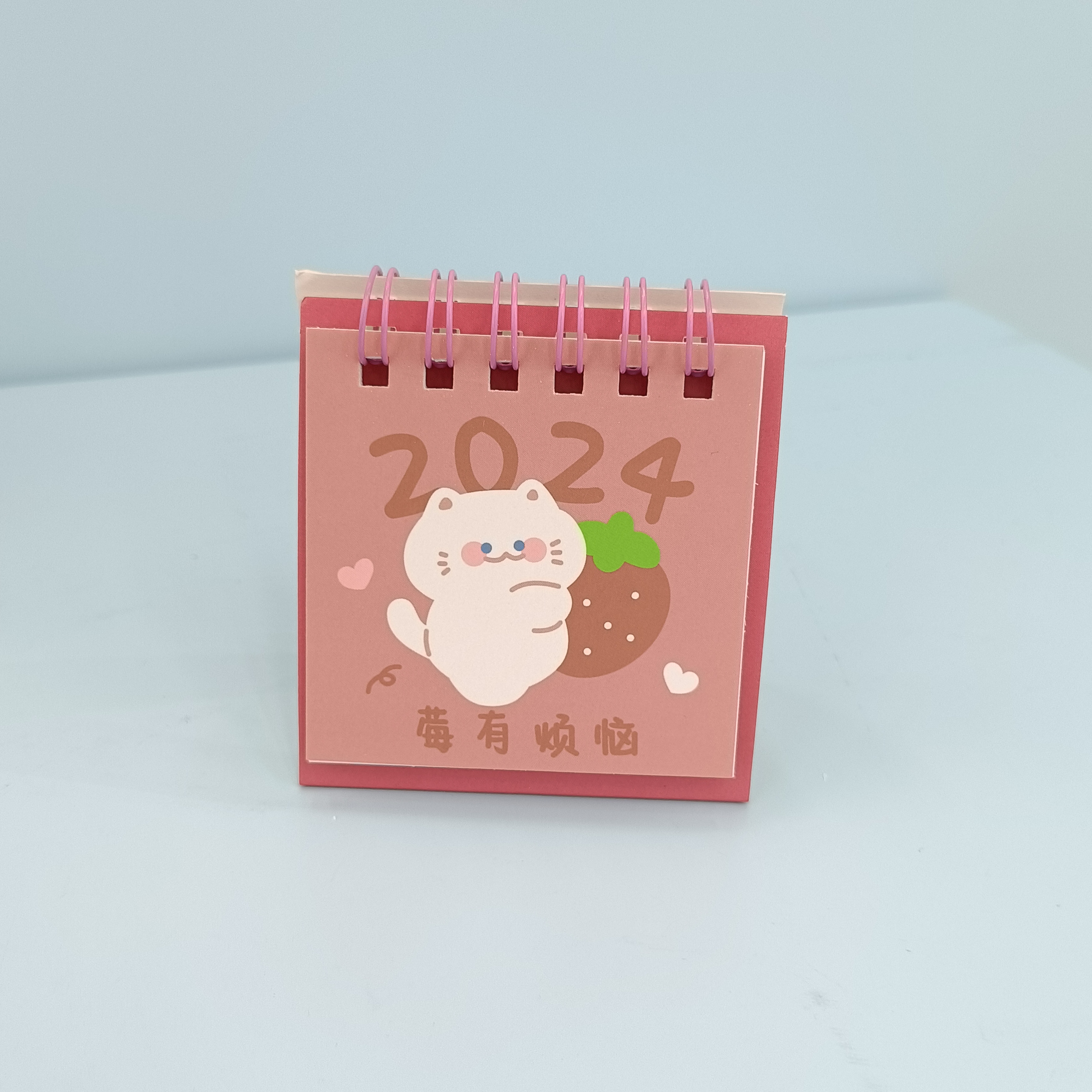 2024 Cute mini Text desk calendar, a simple and artistic student calendar notebook Item Picture
