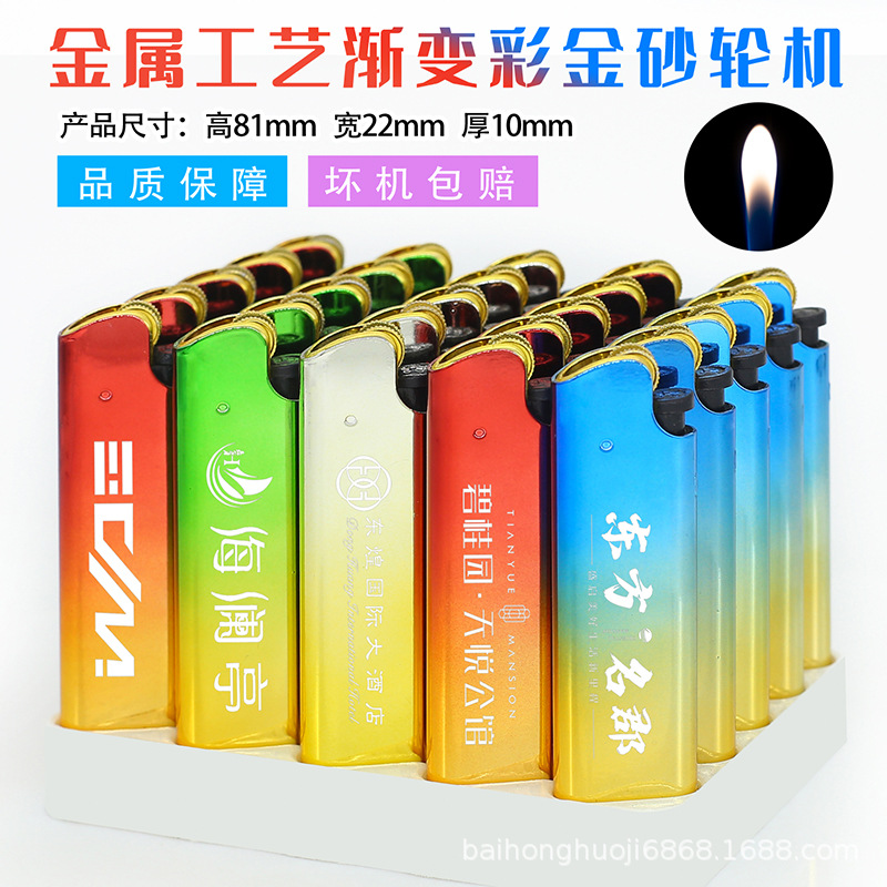 Grinding wheel metal silicone disposable windproof direct blue flame KTV advertising lighter manufacturers wholesale 156 lighters 29 Application Scenario
