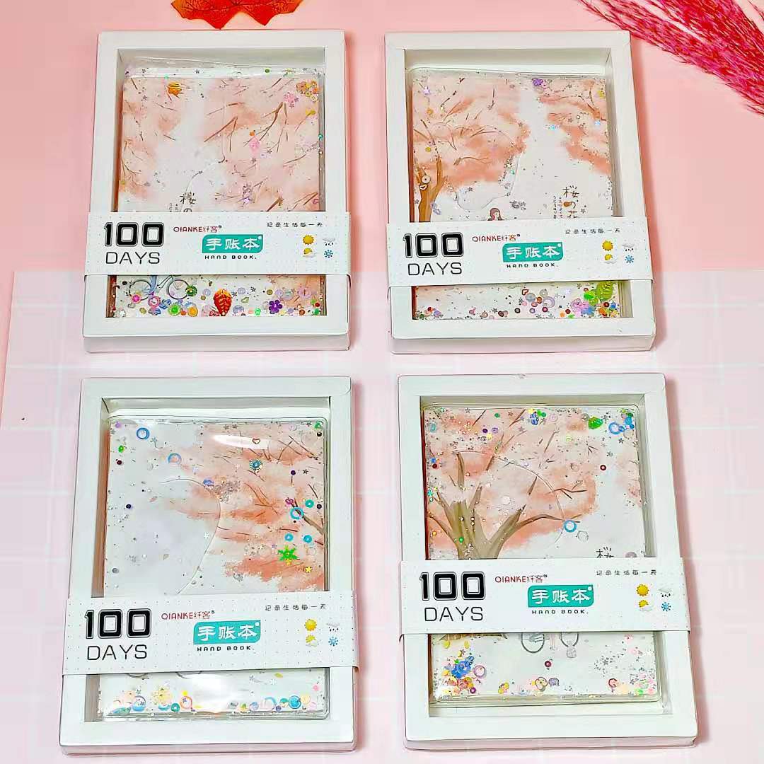 Creative Ledger Notebook Quicksand glue set This student stationery diary loose-leaf notepad Gift wholesale 958 details Picture