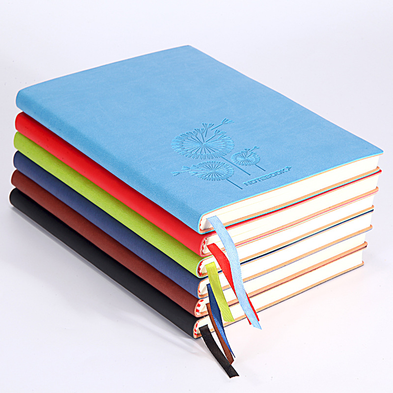 Spot A5 sticker notepad soft surface paperback diary book insert pen Soft leather PU notebook customized logo509