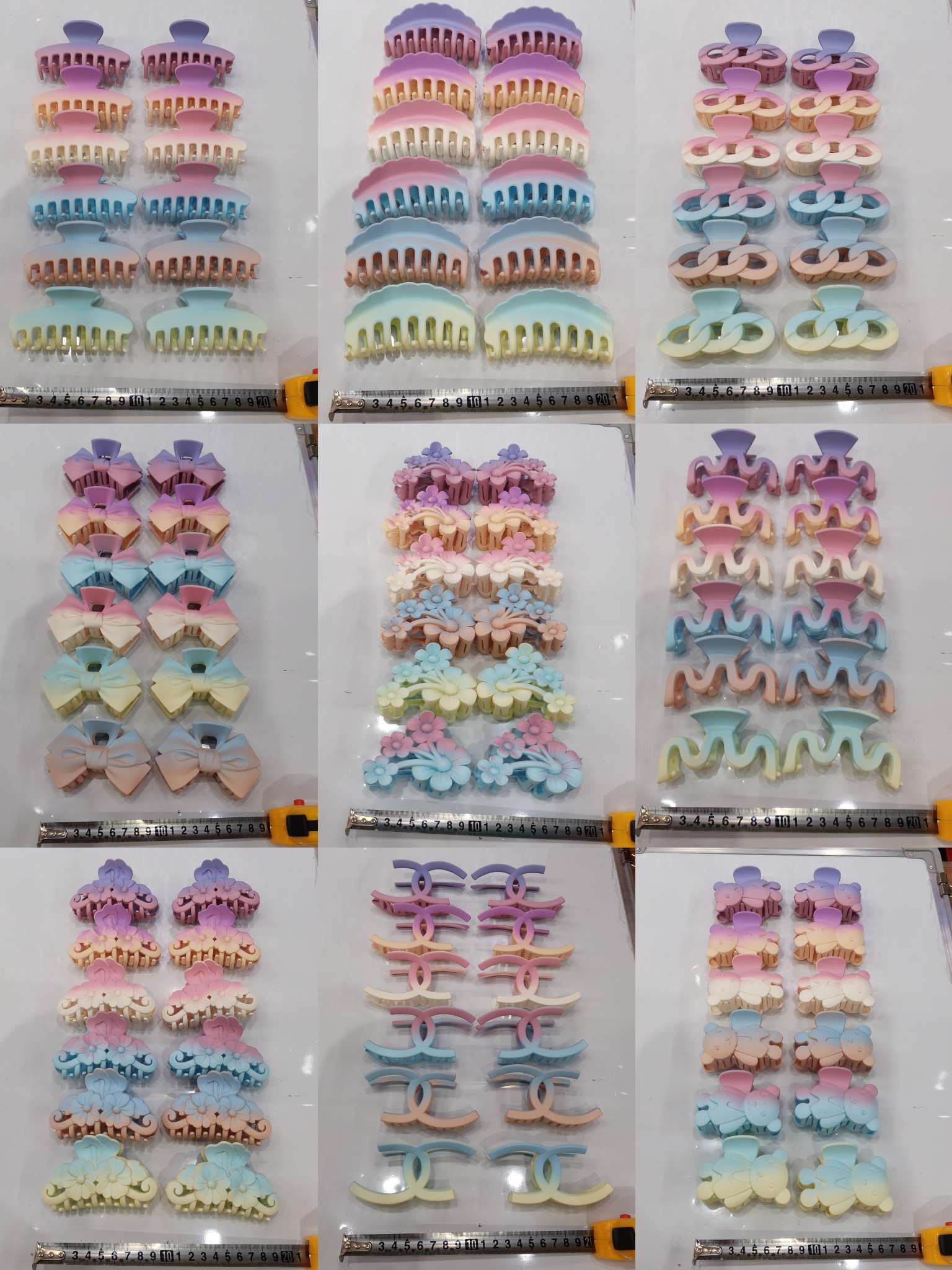 The popular double-layered transparent hair clip for bathing and taking a shower, the strange hand claw, Haishen accessories, factory direct sales Specification image
