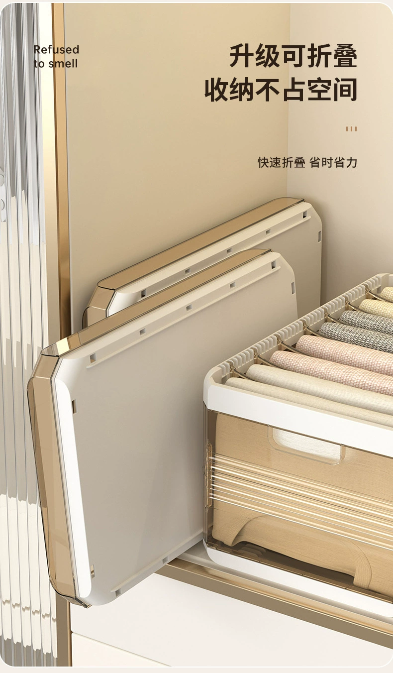 K10-2712 Clothing and trousers layered storage box, storage drawer, compartments box, home organizing wardrobe, layered basket detail image 10