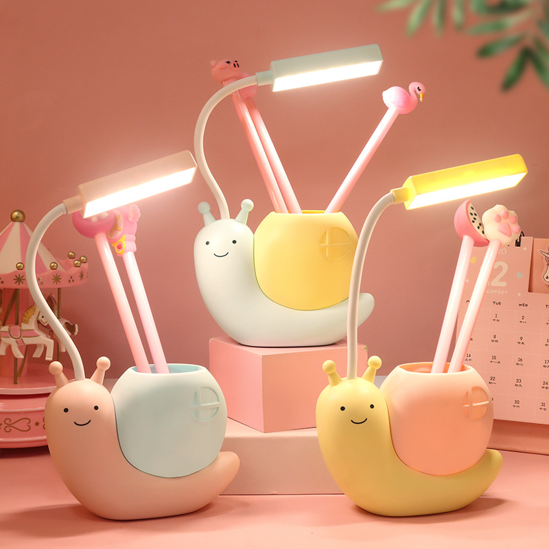 Spot cartoon rechargeable desk lamp learning led eye protection desk lamp creative dormitory student desk lamp small gift wholesale 235 full figure
