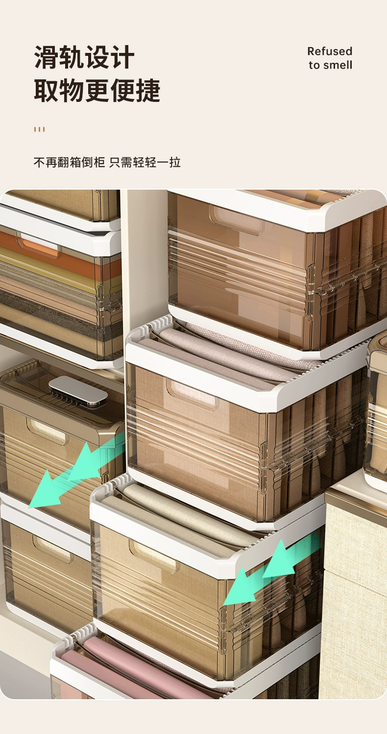 K10-2712 Clothing and trousers layered storage box, storage drawer, compartments box, home organizing wardrobe, layered basket detail image 8