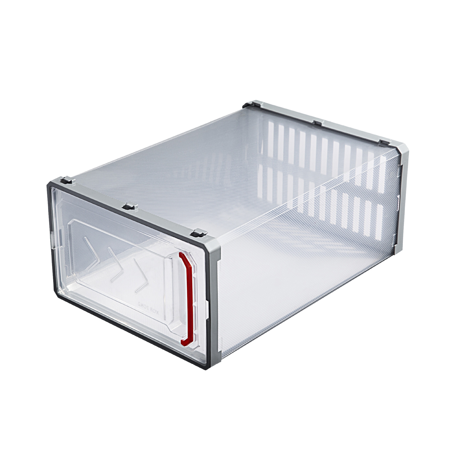 Shoe Storage box ABS Clear plastic shoe box Dustproof moisture-proof storage Japanese shoe box clamshell drawer 411 Specification drawing