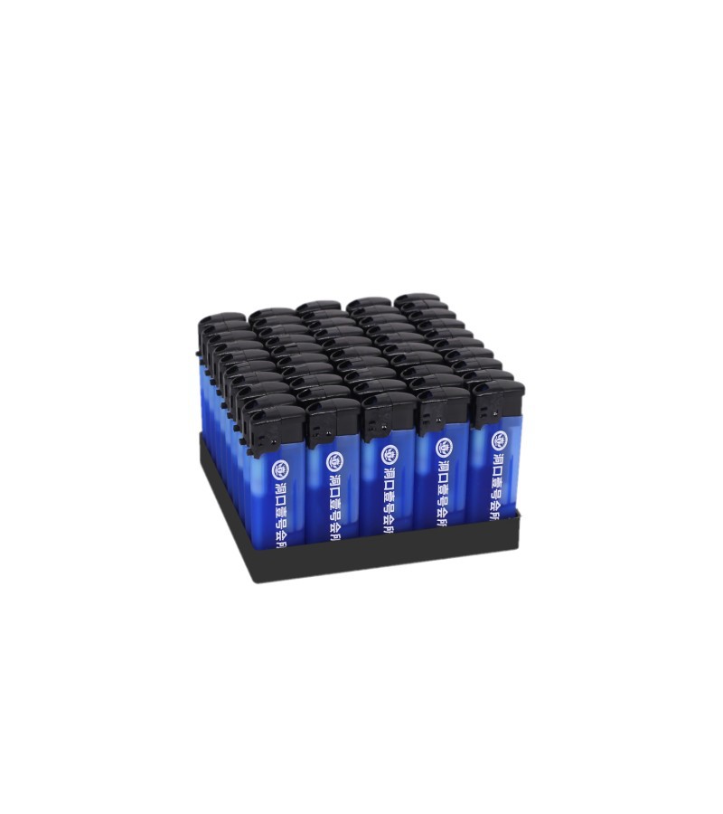 Manufacturers disposable lighter wholesale advertising lighter products logo leather grain windproof plastic lighter 432 Item Picture