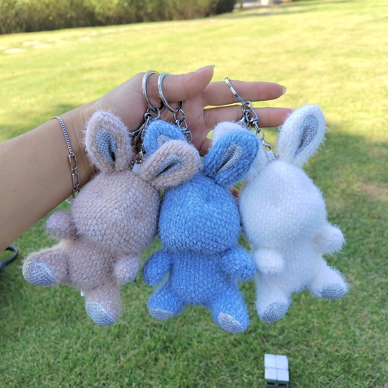 Plush bag pendant doll blind rabbit schoolbag hanging doll boutique plush key chain rabbit manufacturers wholesale 579 Application Scenario