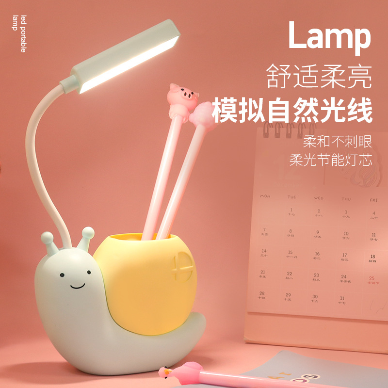 Spot cartoon rechargeable desk lamp learning led eye protection desk lamp creative dormitory student desk lamp small gift wholesale 235 details Picture