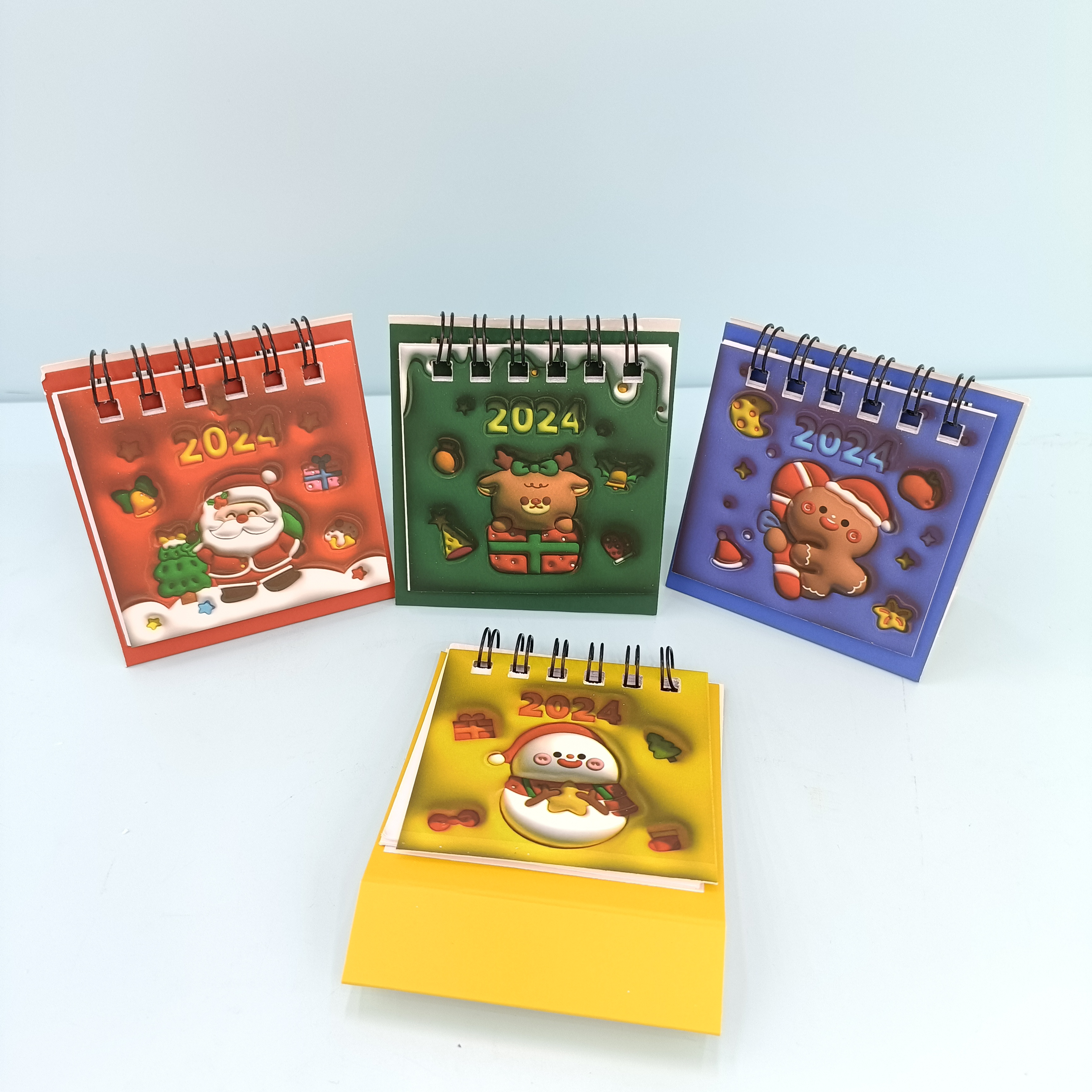 2024圣诞系列创意卡通可爱迷你桌面摆件小台历