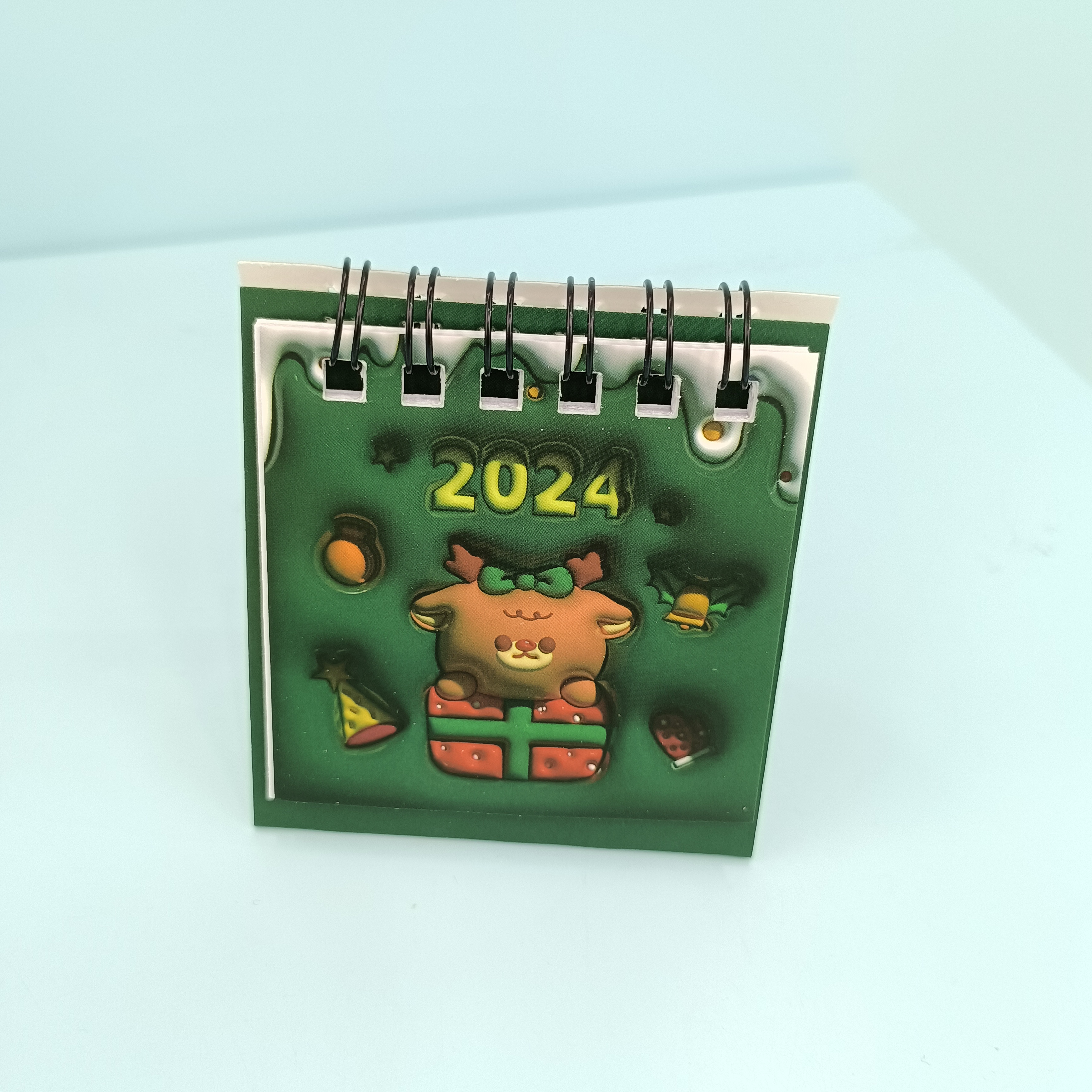 2024 Christmas Series Creative cartoon cute Mini desktop calendar Specification image