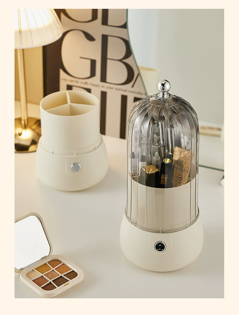 Y169-217 Rotating makeup brush storage cylinder, desktop cosmetics storage box, dressing table organizing box, storage cylinder Item Picture