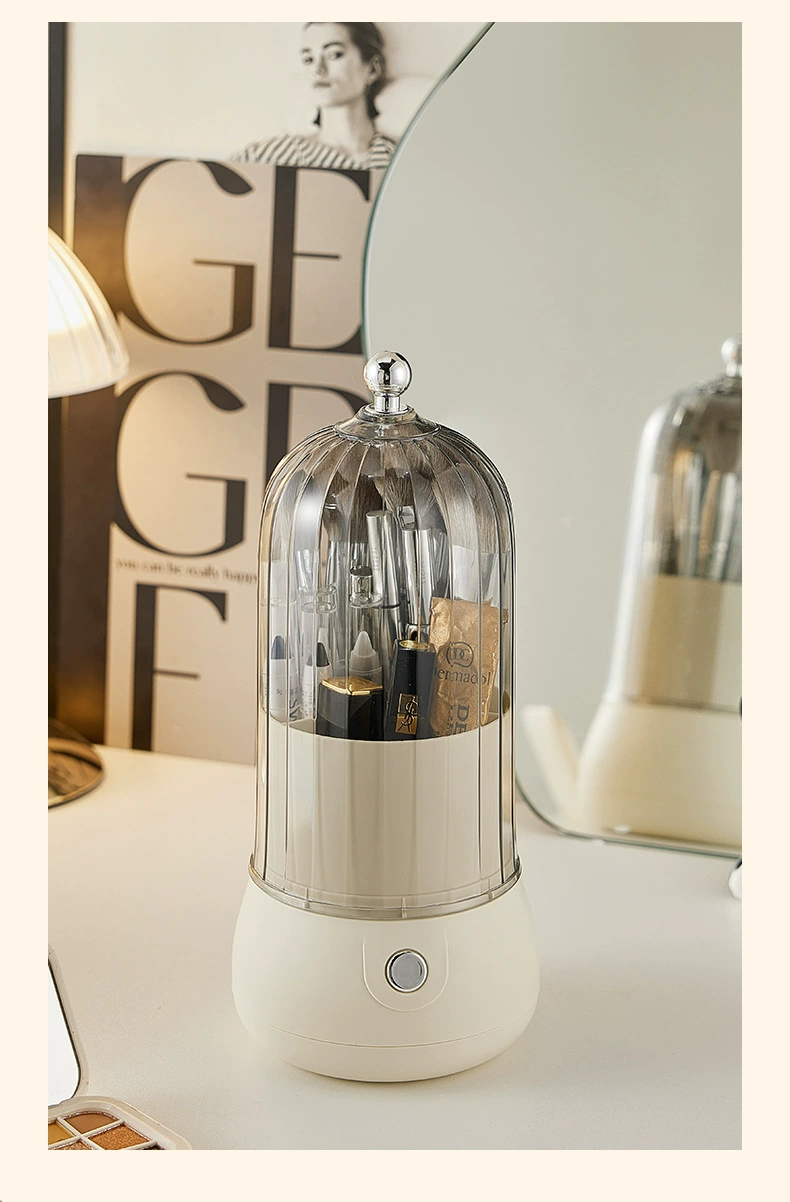 Y169-217 Rotating makeup brush storage cylinder, desktop cosmetics storage box, dressing table organizing box, storage cylinder detail image 4