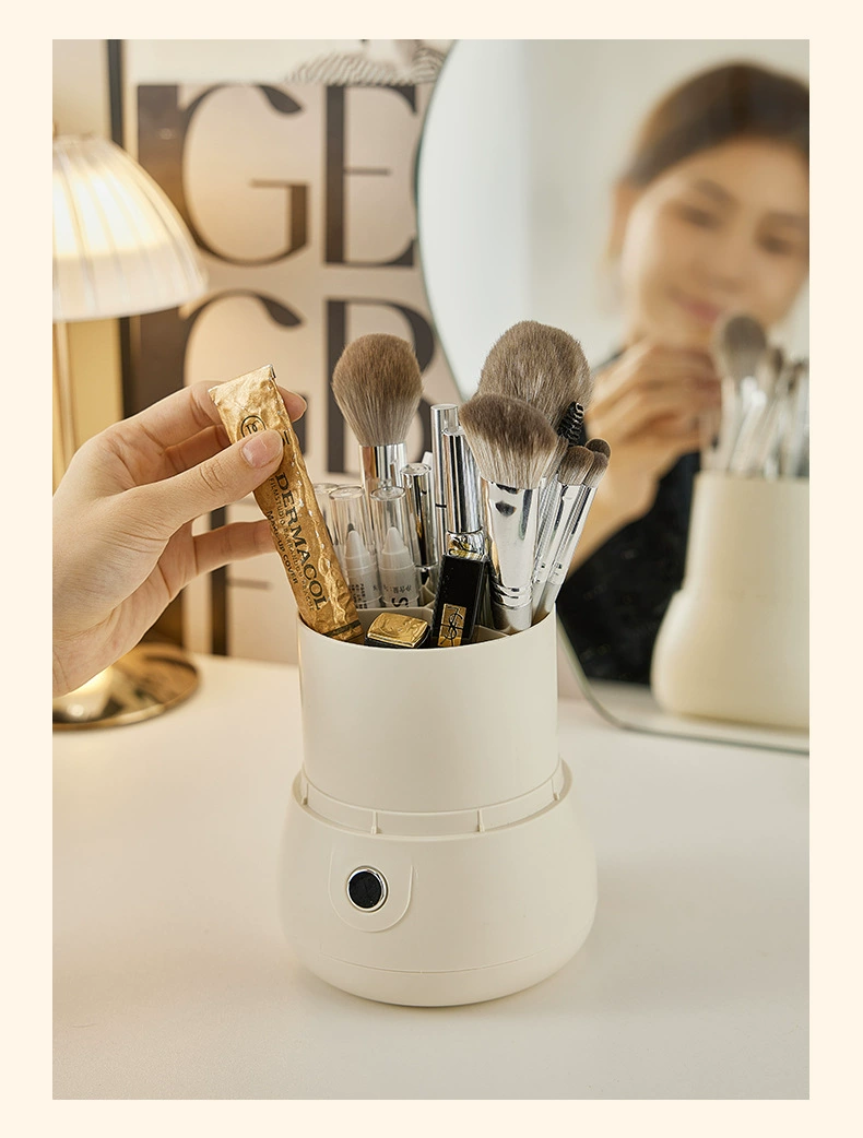 Y169-217 Rotating makeup brush storage cylinder, desktop cosmetics storage box, dressing table organizing box, storage cylinder detail image 6