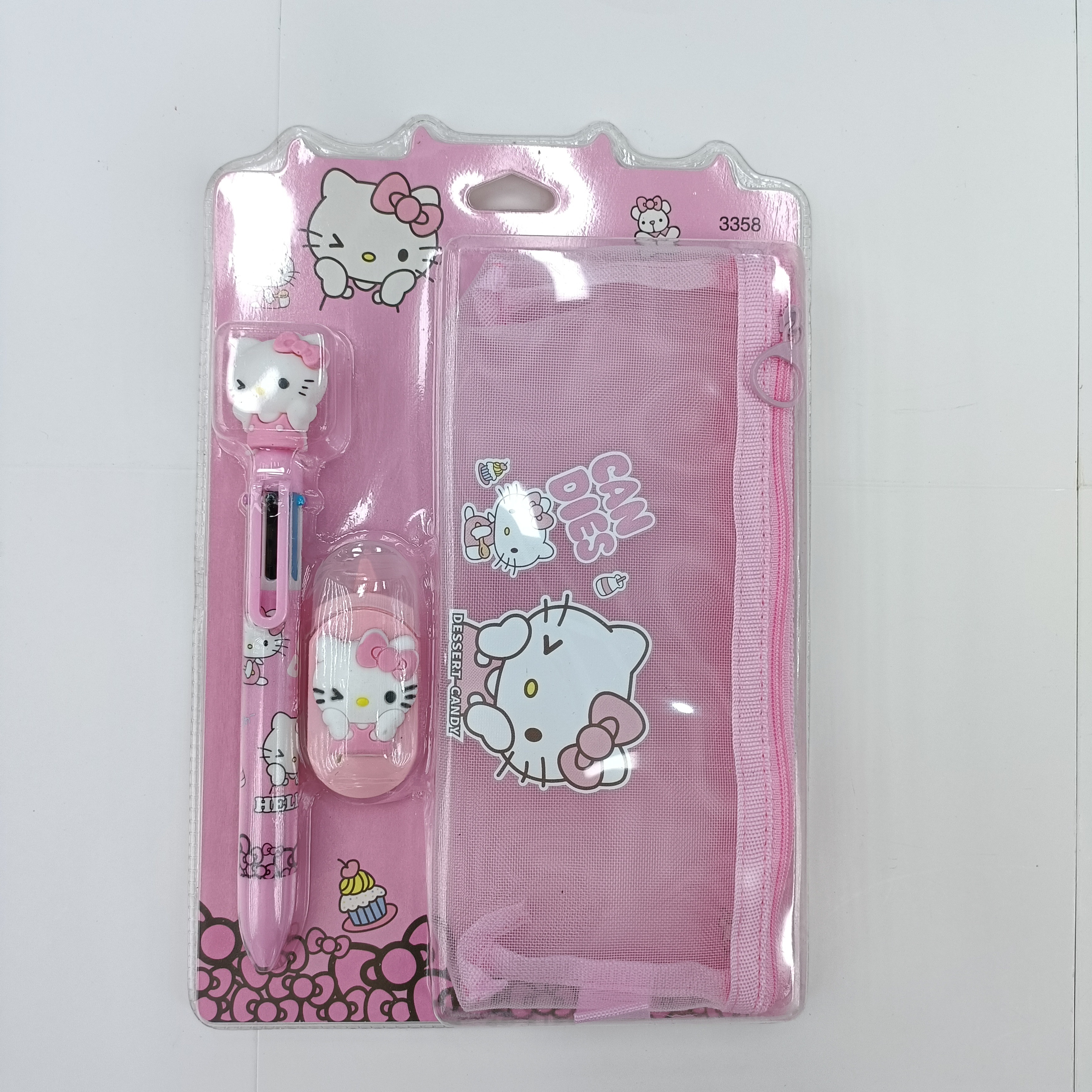 School season cartoon multi-color pen correction with stationery set for junior middle school and high school supplies Item Picture