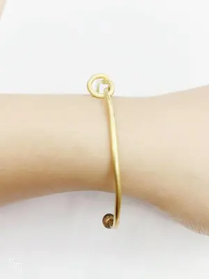 European and American export jewelry, copper material, open heart, fashionable knotted bracelet, women's accessory, simple and versatile, brass thumbnail