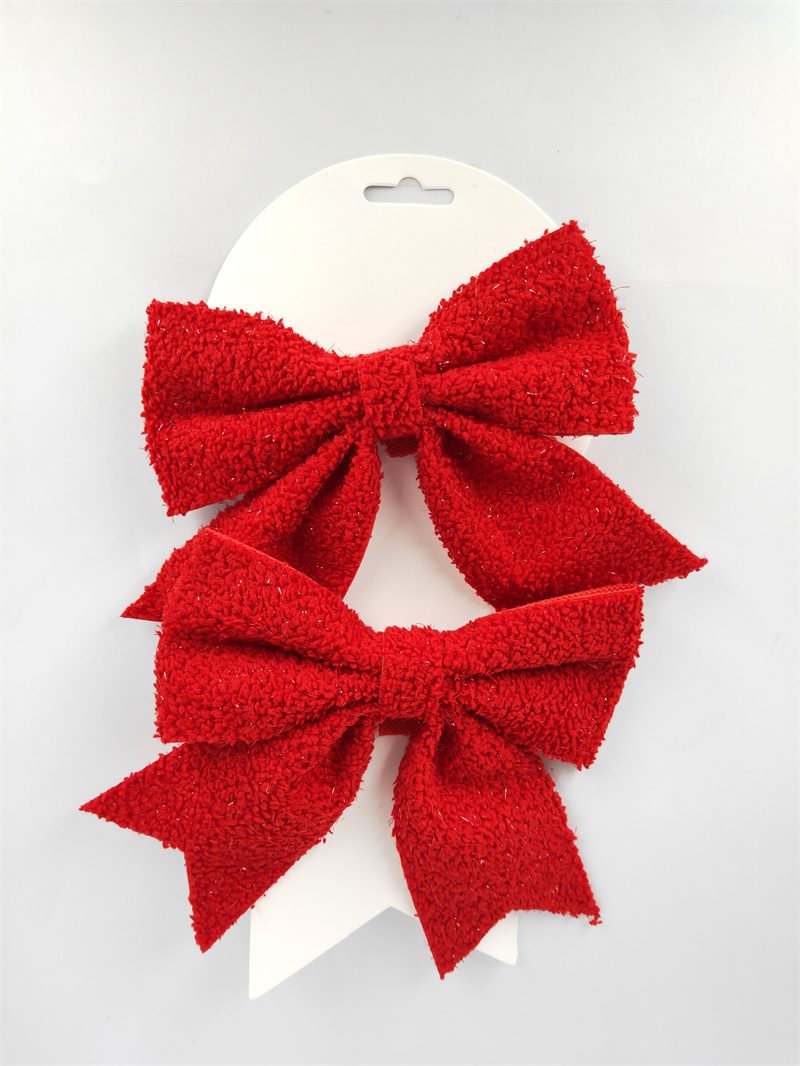 Cheung Chau Christmas Cross Border Custom Christmas Pendants Christmas Decorations Christmas Bows Mini Christmas Tree Fabric Pendants Accessories Application Scenario