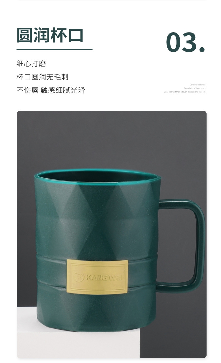 K36-9922 Light luxury brushing cup, thickened fashionable mouthwash cup, student couple washbasin cup, plastic toothbrush cup detail image 6