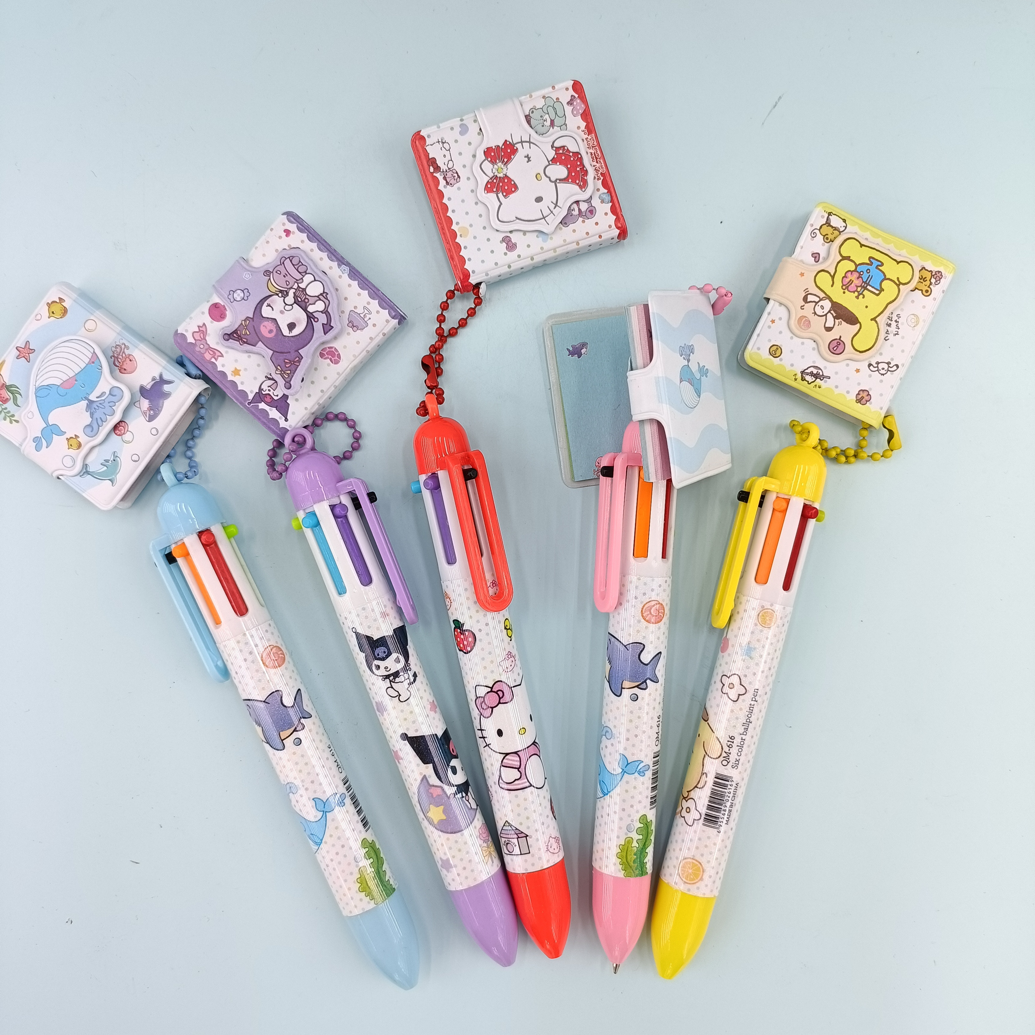 卡通创意挂本多色笔学生文具用品奖品礼品