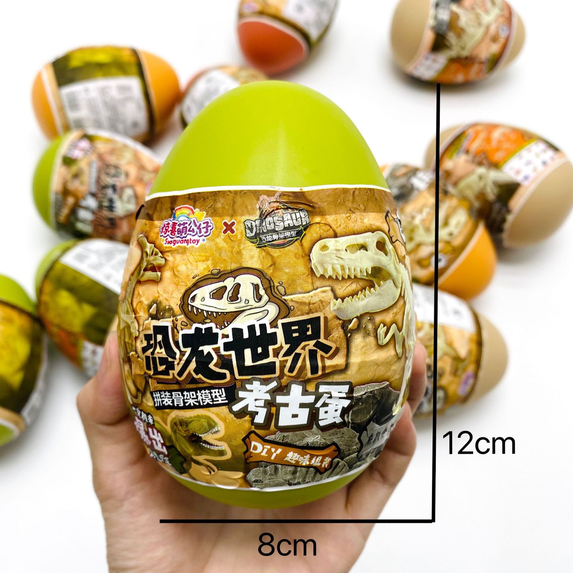 Hand toy box bucket can surprise doll Twist egg dinosaur fossil archaeological alloy car model Application Scenario