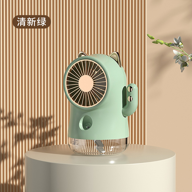 可爱猫喷雾风扇/USB喷雾桌面风扇/宿舍风扇产品图