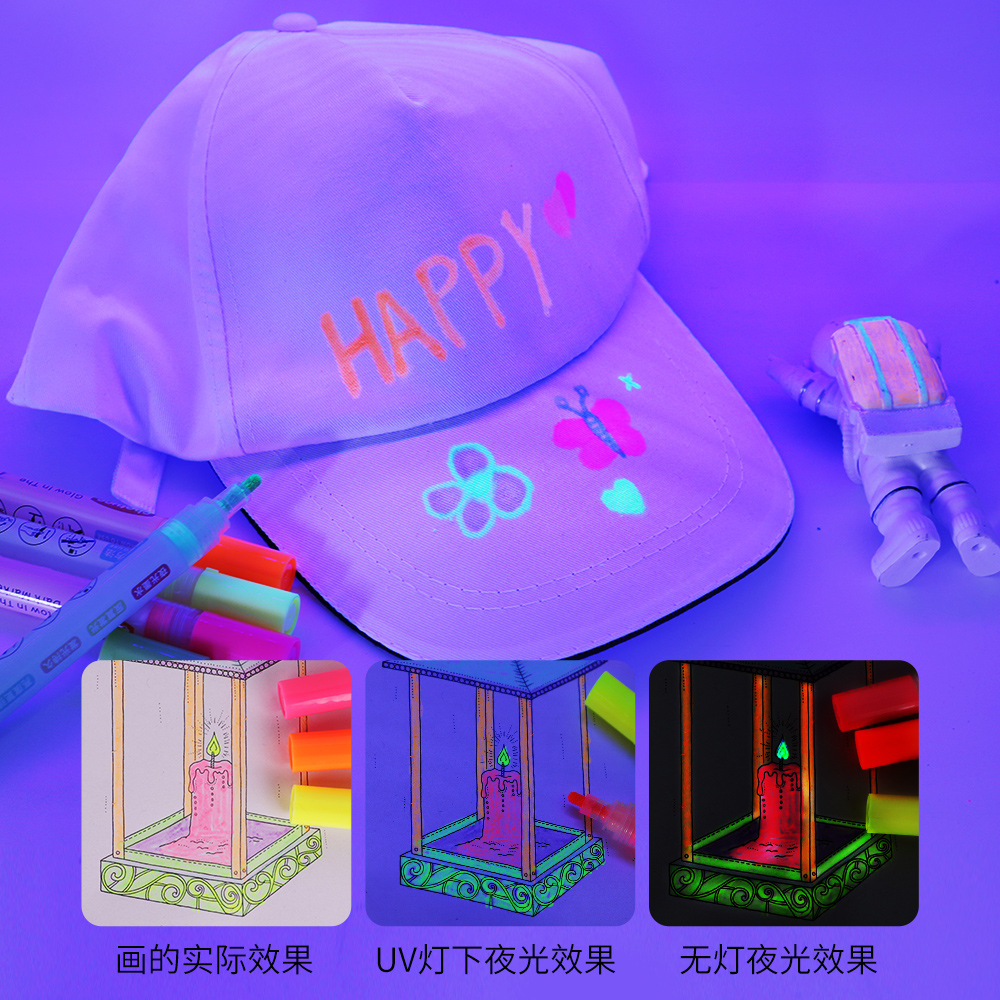 Amazon's New Graffiti Creative Glow-In-The-Dark Pen Personality Light Hand-Painted Pen 8-Color Diy Tent Painting Light Application Scenario