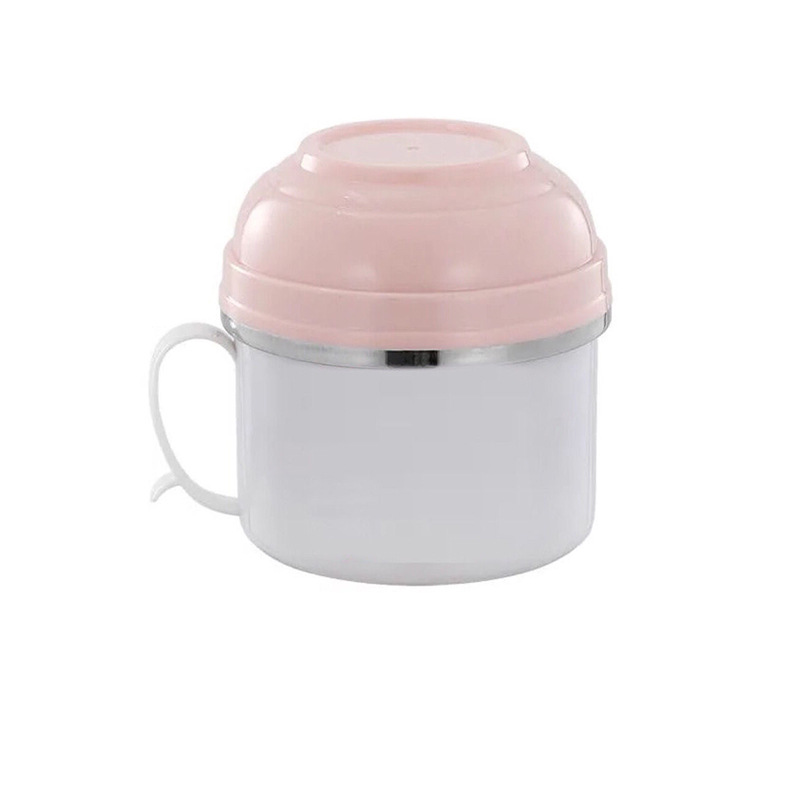 Girls heart fast food cup stainless steel foam bowl student lunch box Large dormitory bowl chopsticks set cutlery insulated lunch box Item Picture