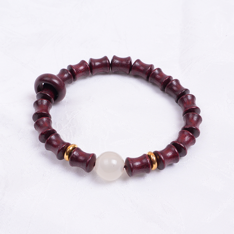 Classic blood sandalwood bracelet, night pearl running ring single loop bracelet, Buddhist prayer beads, prayer beads, original factory direct wholesale, new Chinese-style cultural and artistic collectibles Item Picture