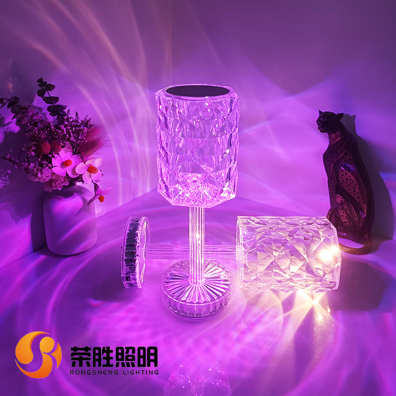 Crystal Table lamp wholesale creative Rose bedside bedroom tabletop Living room Crystal luxury upscale atmosphere diamond table lamp full figure
