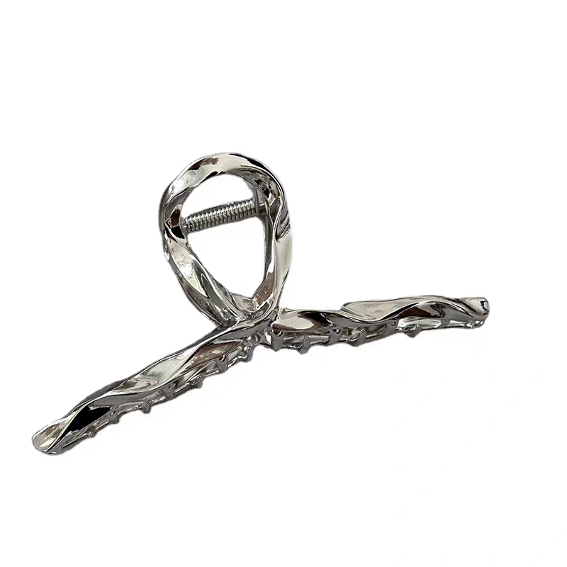Metal cross hair clips with a high-end feel, extra-large size 14CM, new style, shark clip, back of the head, updo hair accessory Item Picture