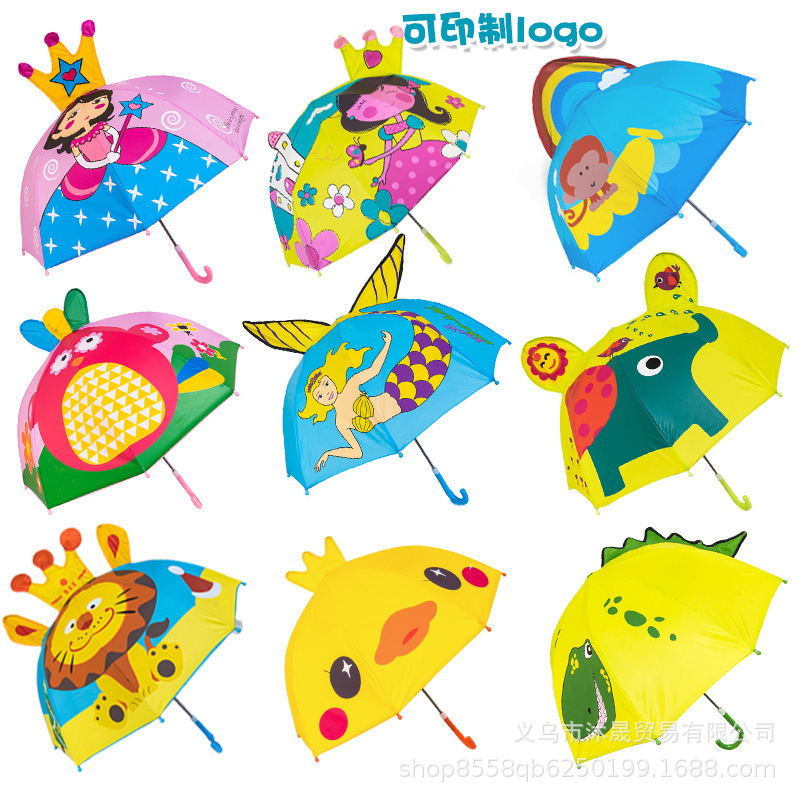 儿童雨伞女小孩宝宝雨伞儿童伞印制长柄小童伞印logo公主伞幼儿园详情图1