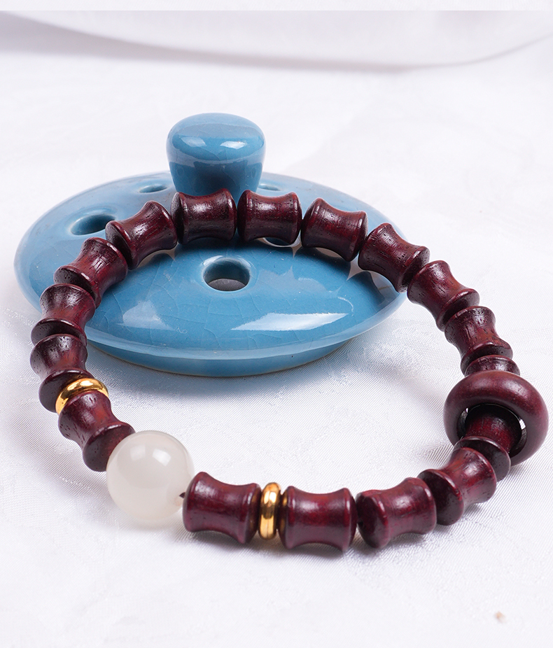 Classic blood sandalwood bracelet, night pearl running ring single loop bracelet, Buddhist prayer beads, prayer beads, original factory direct wholesale, new Chinese-style cultural and artistic collectibles pic 4