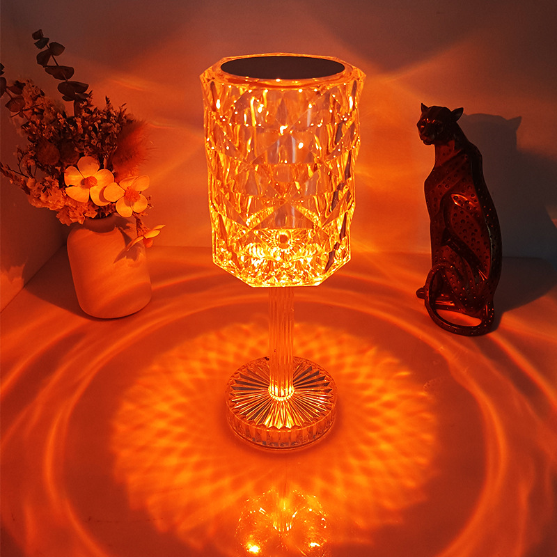 Crystal Table lamp wholesale creative Rose bedside bedroom tabletop Living room Crystal luxury upscale atmosphere diamond table lamp Specification drawing