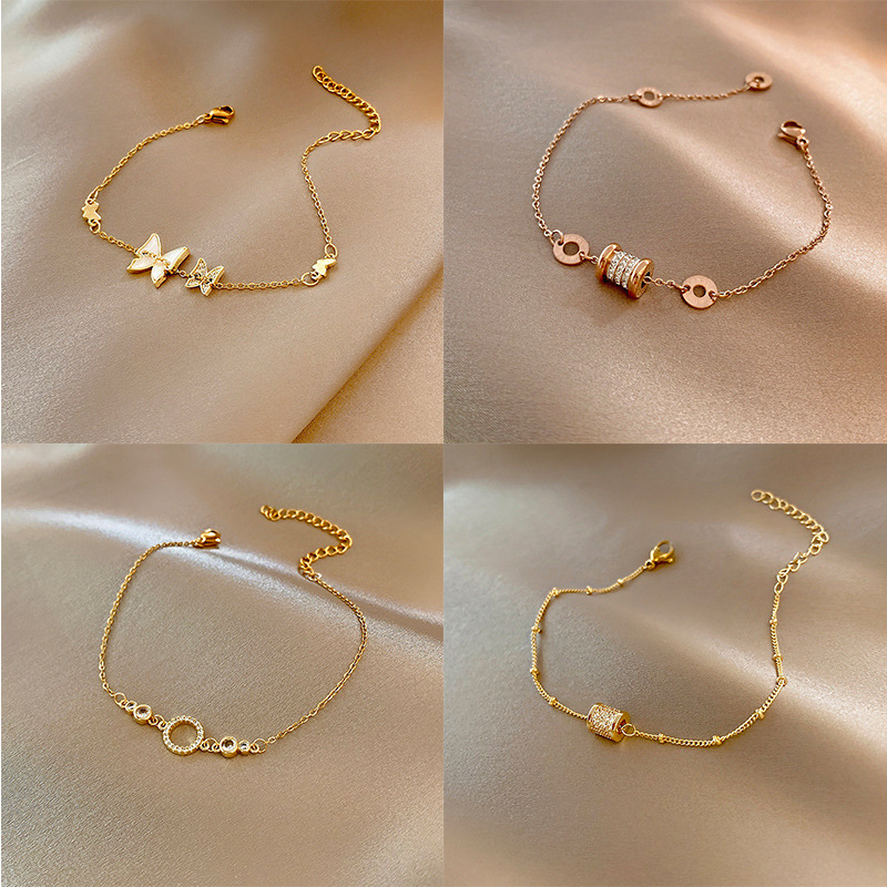 Light luxury net red fashion personality trend bracelet temperament everything simple pearl bracelet Hong Kong wind geometric niche bracelet Specification drawing