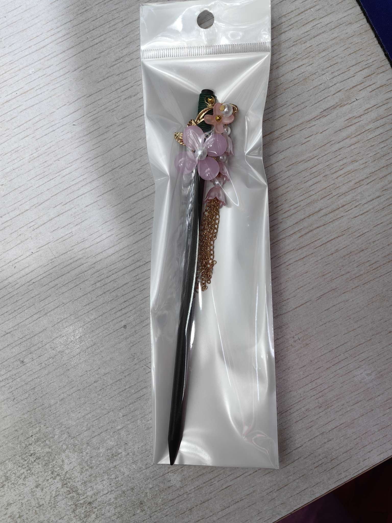 Wooden Hairpin 1129 Ancient Style Hairpin Fringe Step Swinging Wood Hairpin Female Imitation Ebony Headwear Hairpin Hanfu Accessories Ancient Hairpin Hair
