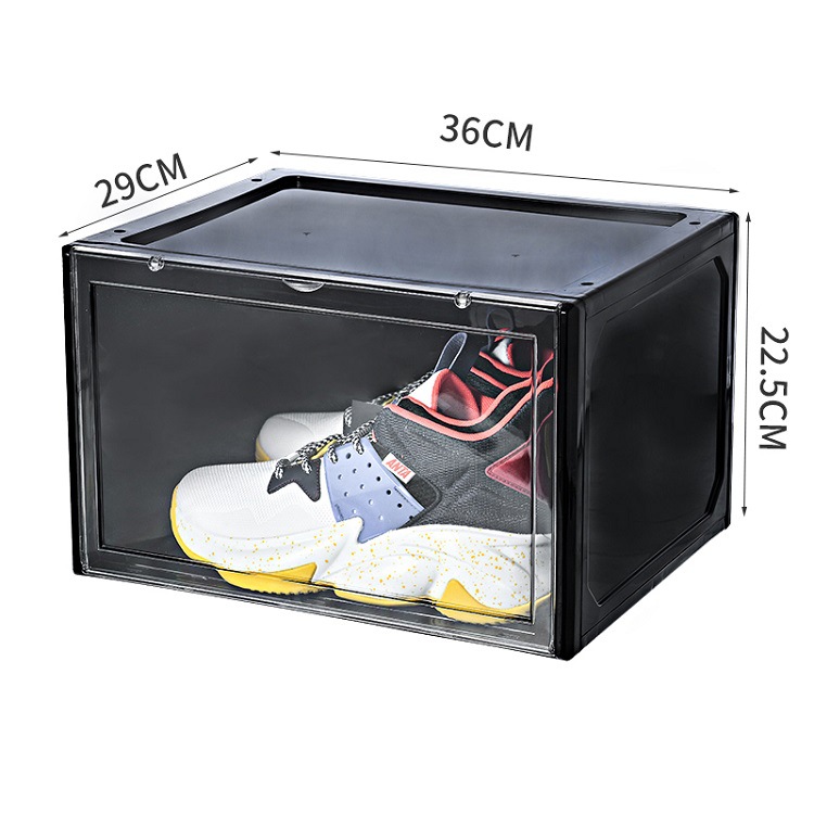 加厚PP收纳盒 鞋盒 透明 亚克力收纳防尘Aj篮球鞋盒展示鞋柜翻盖