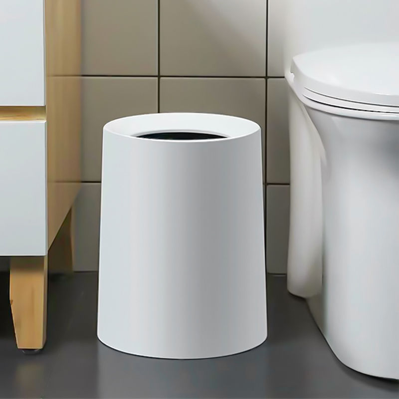 北欧垃圾桶双层家用简约客厅卧室厨房卫生间办公室创意厕所圆形筒详情图2