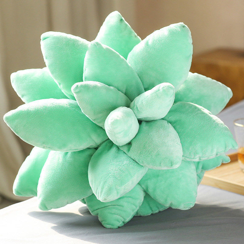 Eco verde suculenta peluche cojín de sofá de suculentas de color cojín de sofá de suculentas simulación de plantas suculentas puntería cojín de peluche Specification image