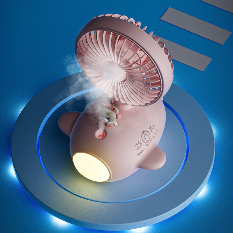 Water-cooled fan, mini fan, USB fan, desktop LED light, spray humidification and cooling fan Specification image