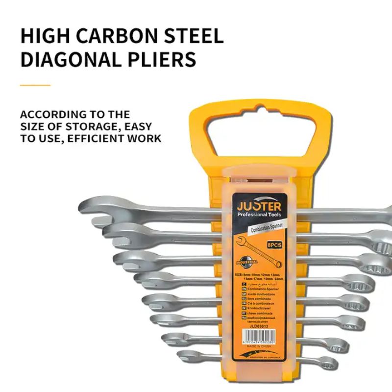 Juster, Quenched Matte Sand Blasted Cr-V Wrenches Set Of 8 Pieces Item Picture