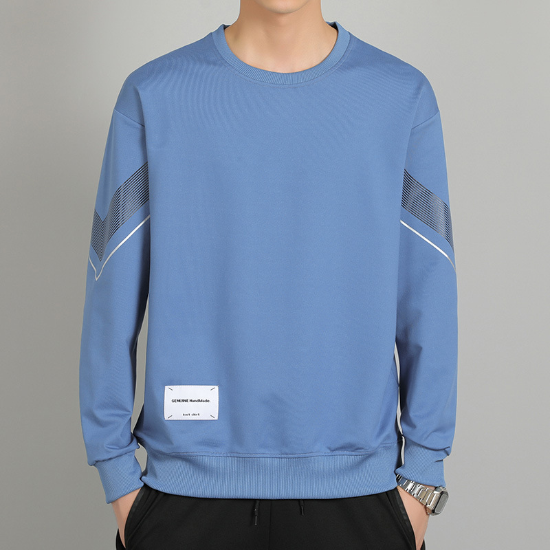 22 new autumn crew-neck men's hoodie fashion Instagram Korean version of the trend all long-sleeved T-shirt casual pullover coat Application Scenario
