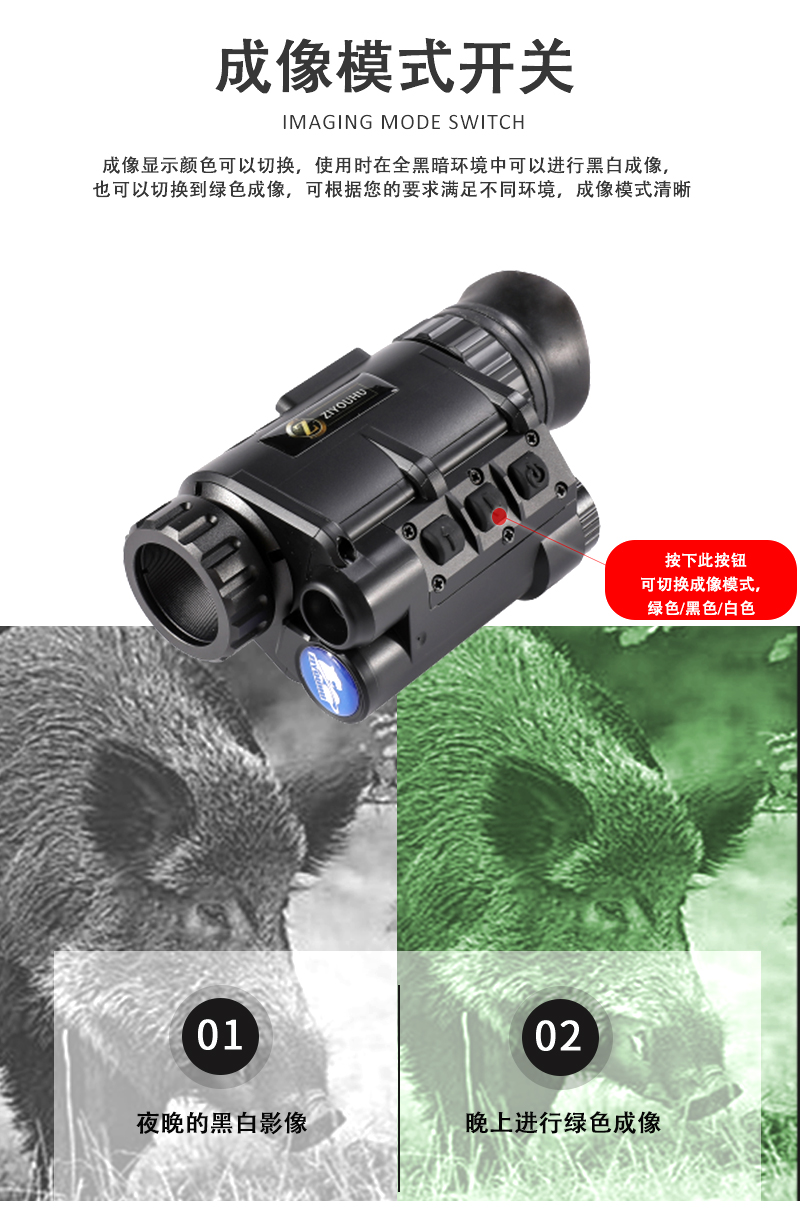 自由虎ZIYOUHU NVG-120头戴夜视仪头盔式单眼转双眼双目双筒红外详情4