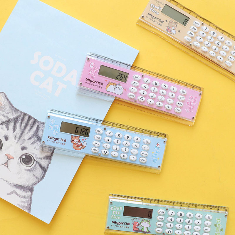 Belton Creative fashion Cute Carrot portable calculator for students with girly heart mini computer trumpet Application Scenario