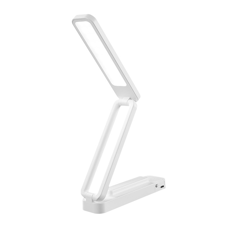 Net red recommend creative desk lamp student dormitory to study charging and plugging dual clamshell folding eye protection bedside reading lamp Item Picture