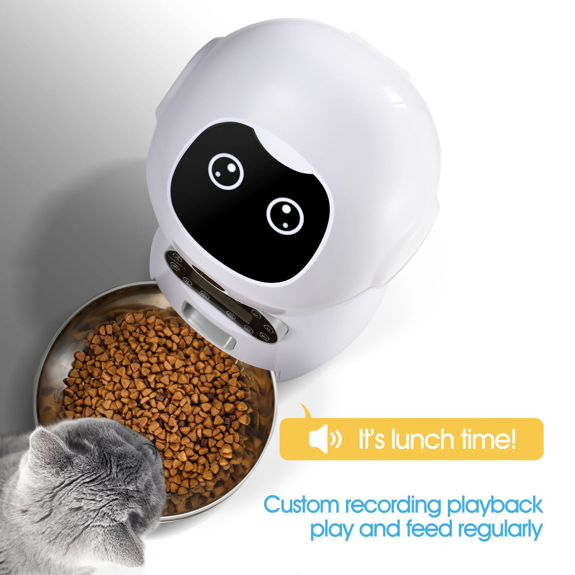 The pet intelligent feeder automatically feeds pets at regular intervals and in fixed quantities. It is a large-capacity feeding machine for dogs and cats pic 8